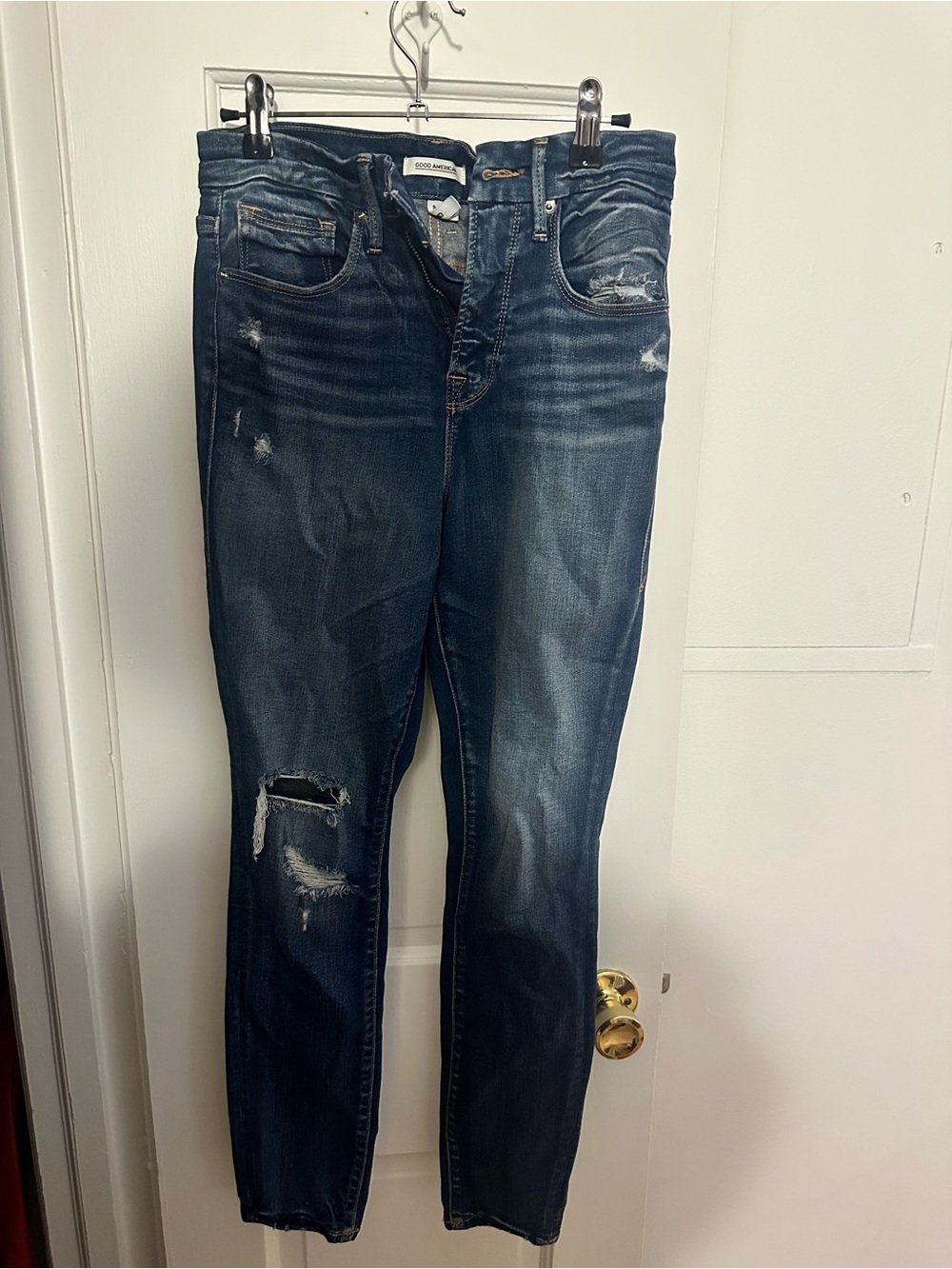Good American, Good Legs Skinny Cropped Light Compression Jeans